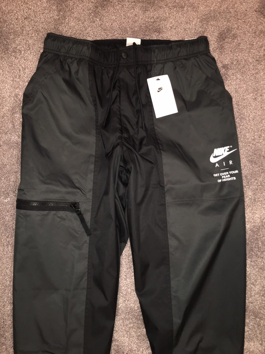 Nike Air Max Sportswear Woven Lined Pants Black Grey Mens Medium