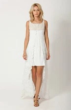 Liberty Garden Sleeveless White Lace Maxi Dress XS S 5BRN6902