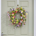 Artificial Hanging Door Wreath Spring Summer Decor Outdoor Flowers Large 45cm