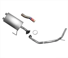 Weld On Dual Inlet Muffler and Tail Pipe For 2007-2015 Nissan Titan 5.6L