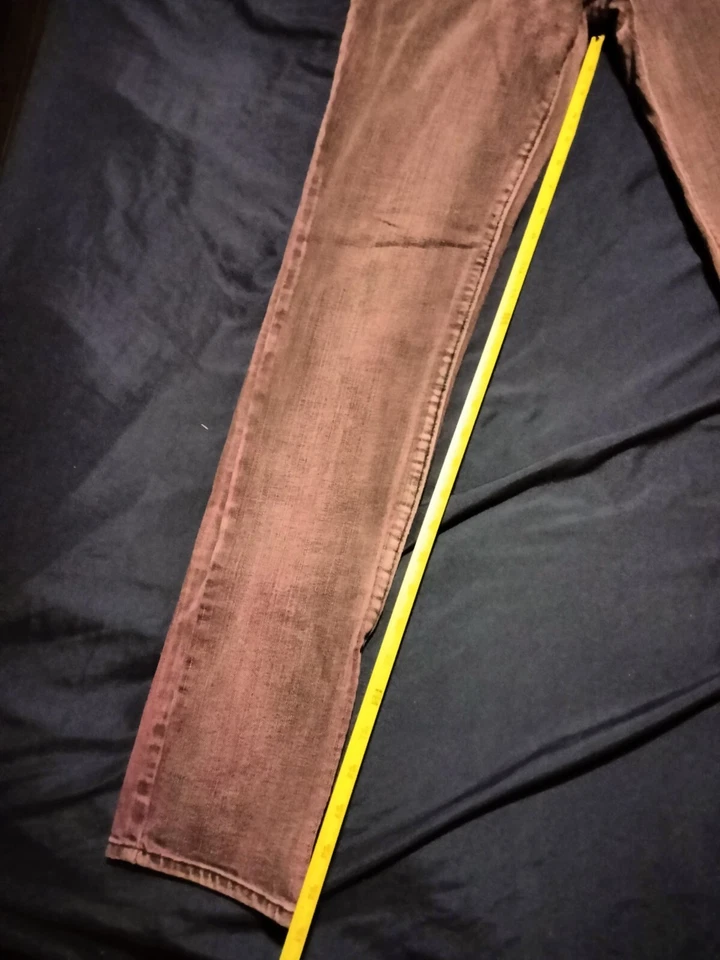 Pantalones de mezclilla Bullhead Jeans Juniors 7 ajustados cintura súper alta rojo púrpura para mujer Foto 2 de 4