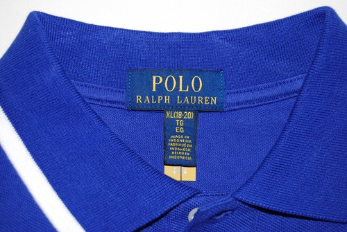 NWT Polo Ralph Lauren Big Boys Red White Blue Colorblock SS Polo Shirt XL 18-20 - Picture 10 of 13