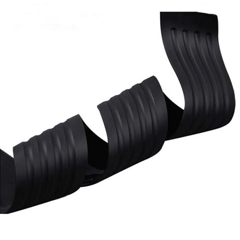 Black Rubber Car Rear Bumper Protector Trunk Sill Plate Guard Scratch Guard Pad - Image 2 of 4