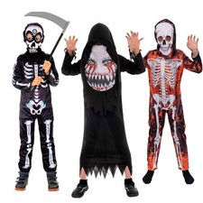 Halloween Kostüm Kinder Jungen Skelett Monst...