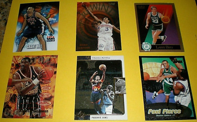 6 SPECIALS BIRD- IVERSON-BARKLEY-OLAJUWON-HILL SUPERSTARS NBA NMT-MT RARE