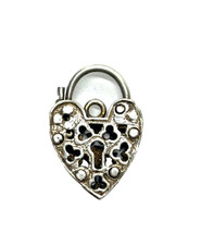 Vintage 1974 Sterling Silver Ornate Padlock Clasp