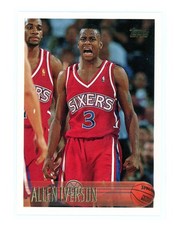 1996-97 Topps / ALLEN IVERSON #171 / ROOKIE CARD. rookie card picture