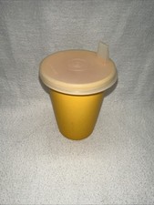 Vtg Tupperware Sippy Cup Bell Tumbler 7oz 109-41 Clear Flat Sipper Seal Lid