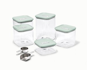 Caraway Home 13-Piece Glass Airtight Food Storage Container Set – New Mist