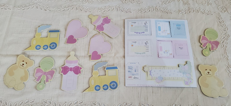 Vintage Mattel Baby Nursery Cardboard Die Cuts scrapbooking craft projects