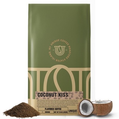 Island Toasted 'Coconut Kiss' Flavored Ground Coffee, 1 16 Ounce (Pack of 1)
