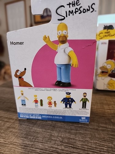Figurine The Simpsons Homer Avec Des Donuts — échelle 5 Pouces — Jakks Pacific — En Boîte Comme Neuve