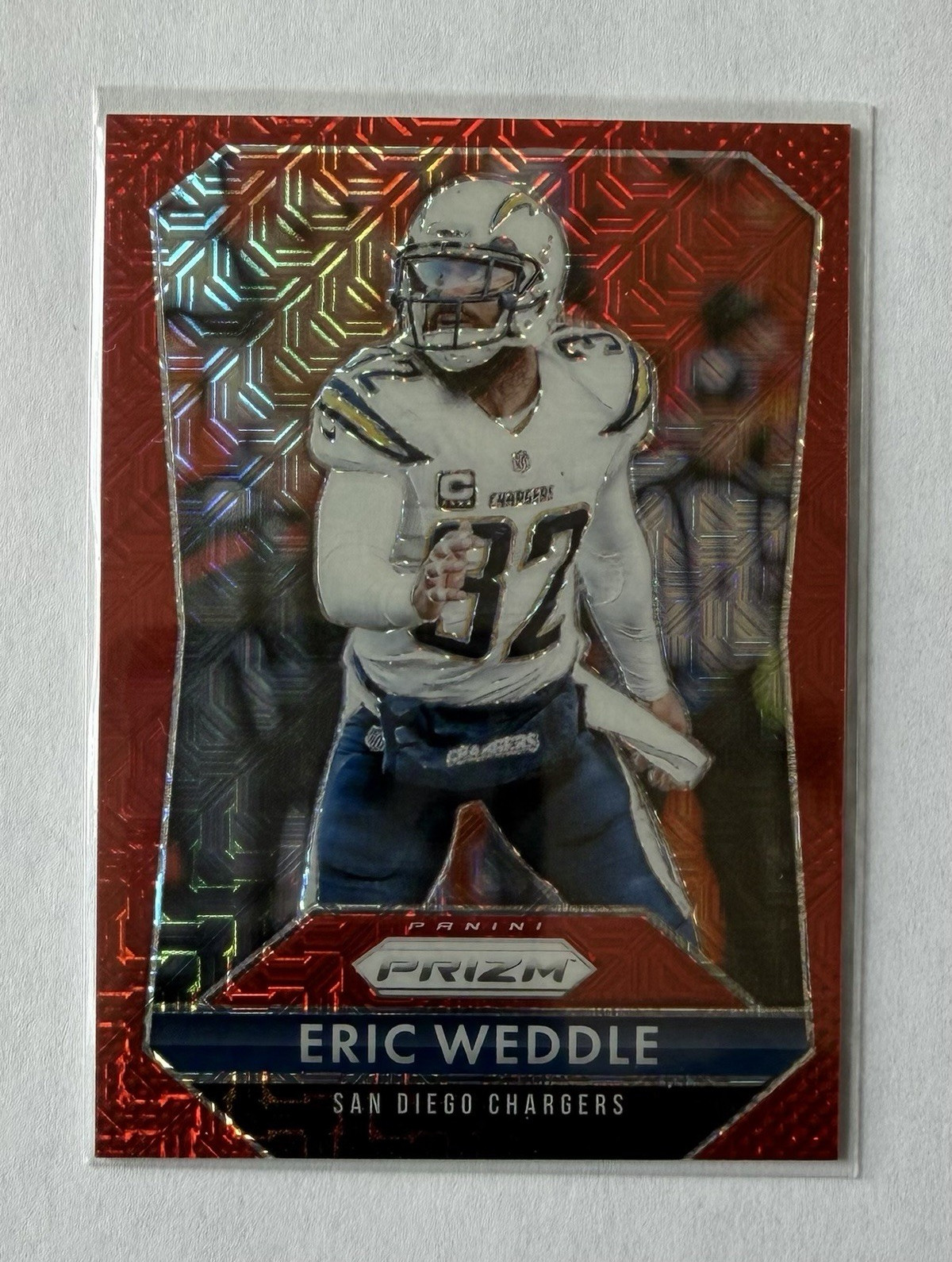 2015 Panini Prizm - Eric Weddle #32 San Diego Chargers Red Mojo Prizm 76/99