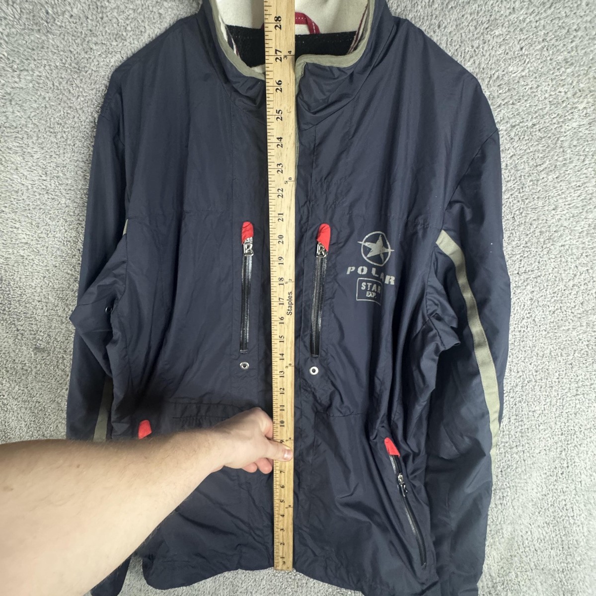 Bogner Ski Jacket Mens 40 Blue Polar Star EXP Full Zip Patch Logos