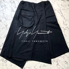 USED EXCELLENT CONDITION YOHJI YAMAMOTO WOOL SKIRT AND WRAP PANTS, BLACK, SIZE