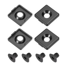 4Pcs 3030 EU Standard T-Slot 9.5mm Dia. Aluminum Extrusion End Cap, Black