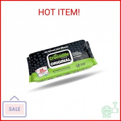 Crocodile Cloth Original Cleaning Wipes, Heavy-Duty Multi-Surface Hand & Tool Wi