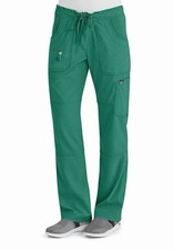 NWTS Koi Lite Peace Women  s 6 Pocket Drawstring Pants Scrub SzL /Hunter Green