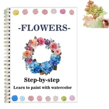 Watercolor Workbooks Coloring Book Easy Nature Scenes Beginner Friendly