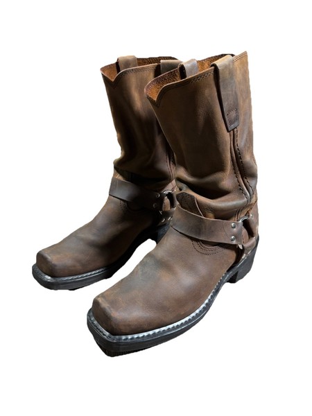 Durango Crossroads Arnés Botas Para Hombres 8.5D Marrón Grano Completo Cuero Motociclista DB594