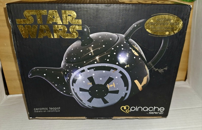 Pinache By Seven 20-STAR WARS Imperial TIE Fighter Black Empire Ceramic Teapot  