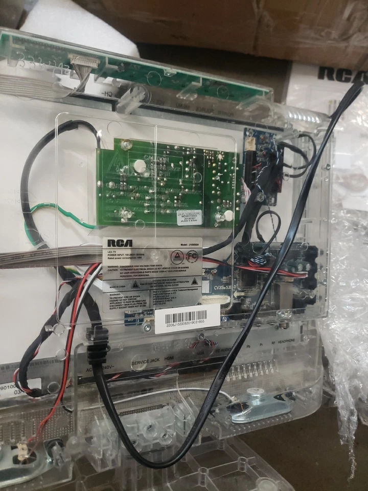 RCA J15SE820 15.5" Clear See Thru Prison TV No Remote Gaming TV - TESTED/WORKS ! - Image 2 of 3