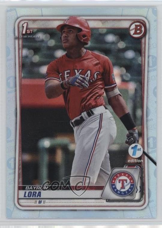 2020 Bowman 1st Edition Sky Blue Foil Bayron Lora #BFE-52 1ek2