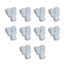 10 PCS 1/4" OD Tube Two Way Union Connector Push to Connect Fittings Water