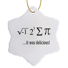 3dRose, I ate sum pi it was delicious, Ornament