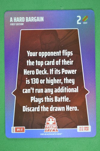 A Hard Bargain 2025 Bo Jackson Battle Arena Secret SSP Bonus Play #BPL-17