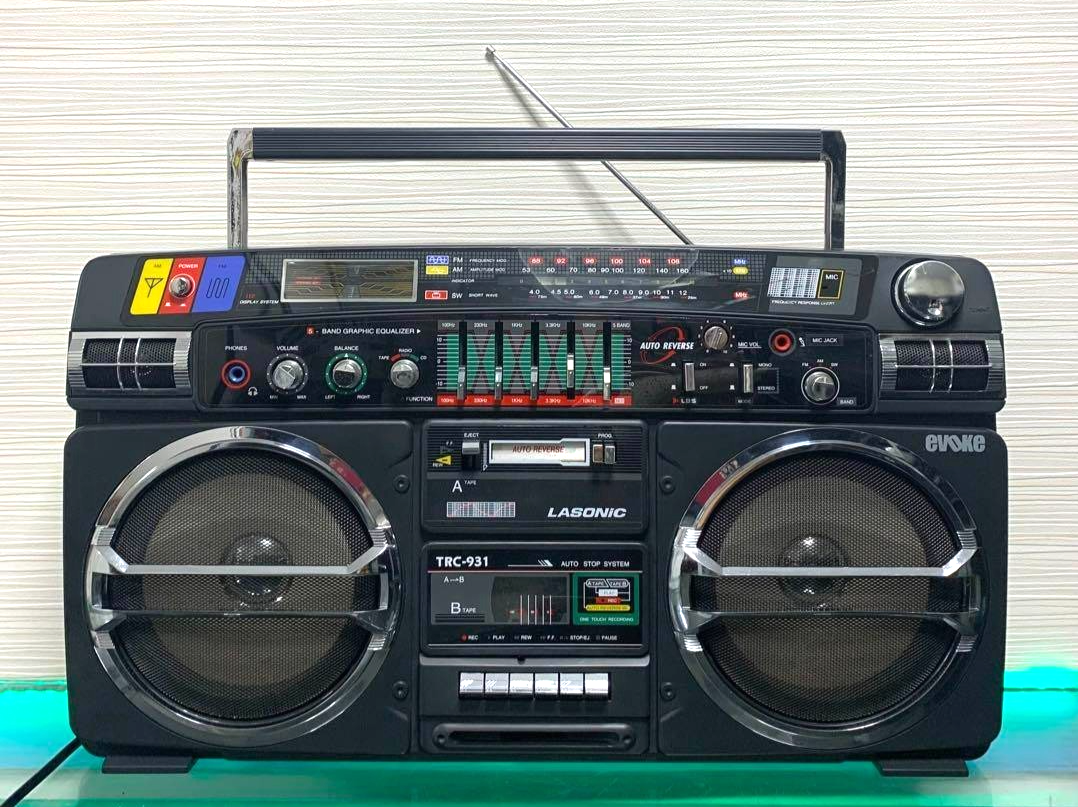LASONIC ラジカセ trc 931 ラソニック LASONiC TRC-931 Vintage Boombox Dual Cassette AM FM Radio