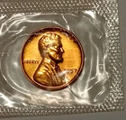 𝟭𝟵𝟱𝟳 Gem Proof Lincoln Wheat Penny US Cent in Original Mint Cello