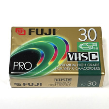 Fuji Film Pro VHS-C Premium High Grade Camcorder Blank Tape TC-30 NEW