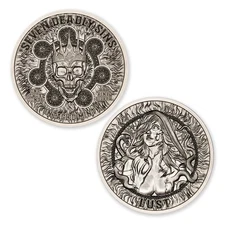 SEVEN DEADLY SINS – LUST – 1 OZ .999 PURE SILVER BU ROUND - IN CAPSULE IN STOCK