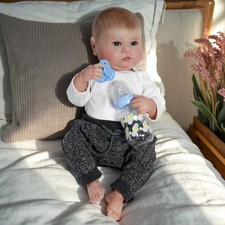 Realistic Newborn Baby Boy Doll Real Life Reborn Dolls Full Body Vinyl Silicone