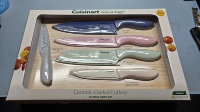 Cuisinart Advantage 10 Piece Ceramic Coated Knife Set with Blade Guards multi D8