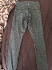 Lululemon Wunder Under HR 7/8 Tight 25” Sz 6 Heathered Black W5AOUS Leggings — photo 3