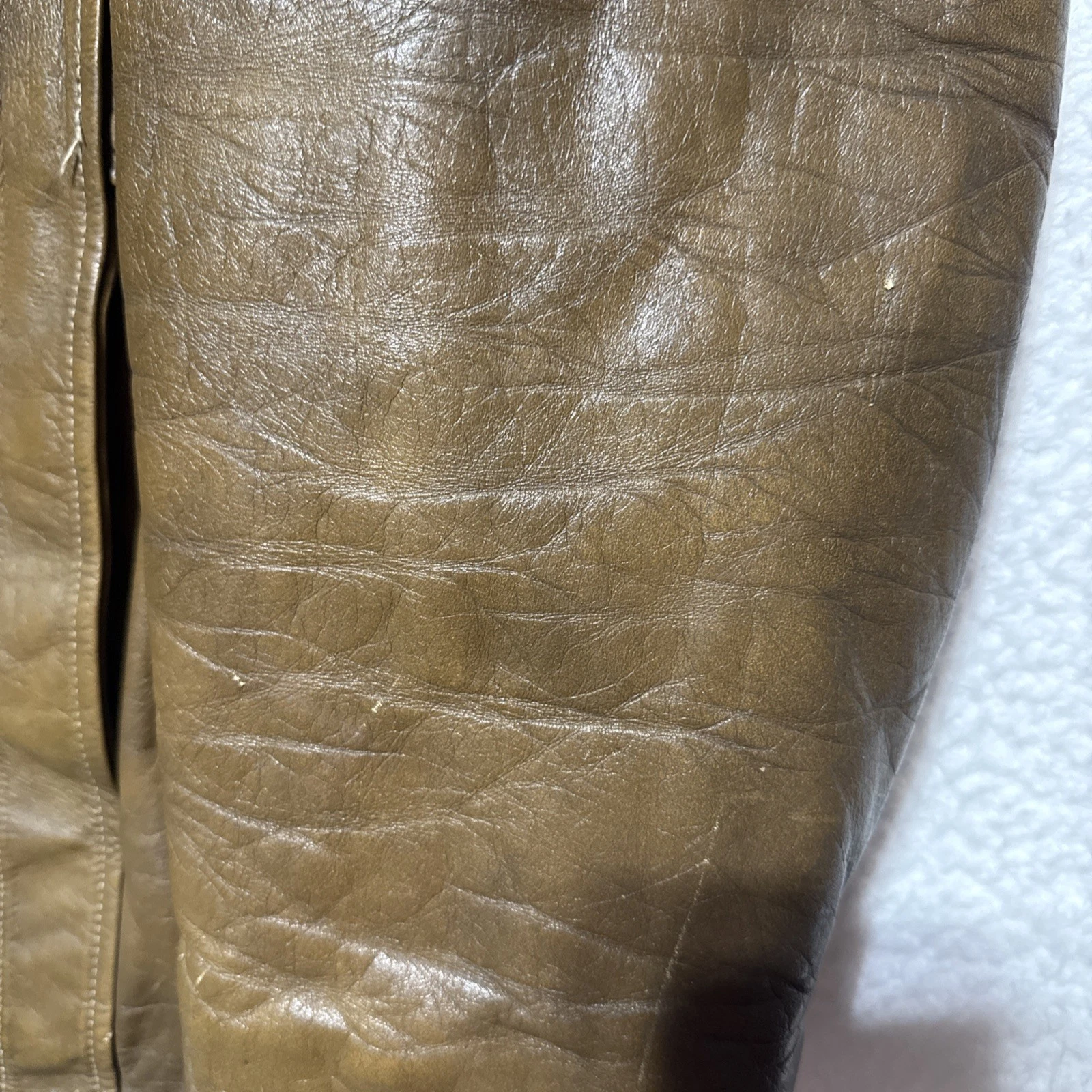 VTG 70s Leathers Ltd by Campus Brown Leather Barnstormer Jacket Belted Men’s L - product detail image 4