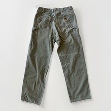 VTG Carhartt Carpenter Duck Work Pants 38x33 Loose Fit Gray