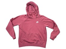 Nike Women's Essential Funnel Neck Pullover Fleece Hoodie Small Pink
