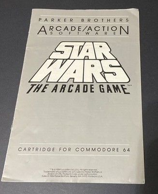 Star Wars: The Arcade Game (Commodore 64, 1984) Manual Only