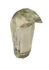 VTG St Louis France Crystal Hawk Bird Sculpture Clear Art Glass Figurine 5.5”