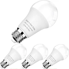 4-Pack Dusk to Dawn LED Light Bulbs, 75W Equivalent, Daylight 5000K 1,100LM, Aut