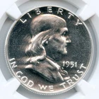 1951 DDR FS-801 Franklin Half Dollar, NGC PF64