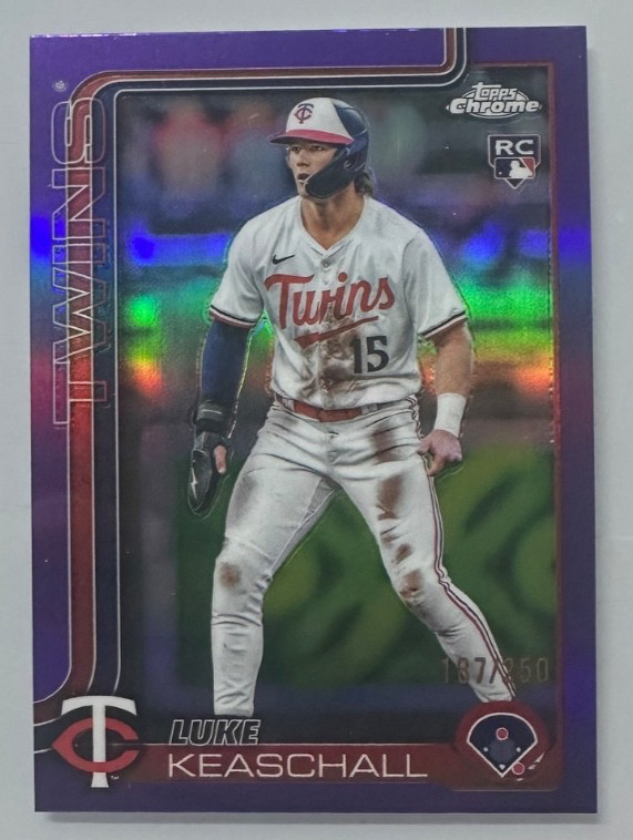 2025 Topps Update Chrome Luke Keaschall RC Purple /250 #USC106 Twins