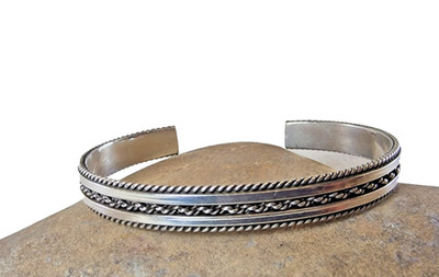 Navajo 925 Silberarmreif Sterling Tahe  Schmuck 925er Silber vintage Armreif 