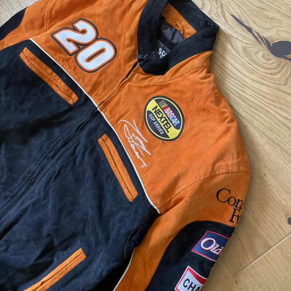 Home Depot Chevrolet Tony Stewart Wilsons Leather NASCAR Jacket small - Image 2 of 4