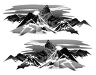 2 RV TRAILER CAMPER MOUNTAIN SCENE DECALS GRAPHICS -630-1