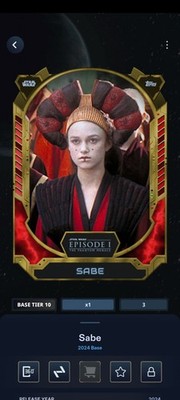 Topps Star Wars Card Trader TIER 10  3CC SABE