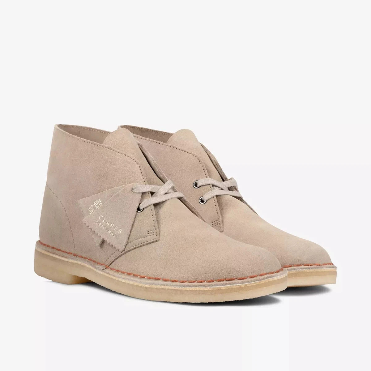Clarks Originals Charles F Stead Tan Suede Ankle Desert Lace Crepe Boots Sz 9.5M Clarks Desert Boots for Women Suede Upper for sale | eBay main image 2